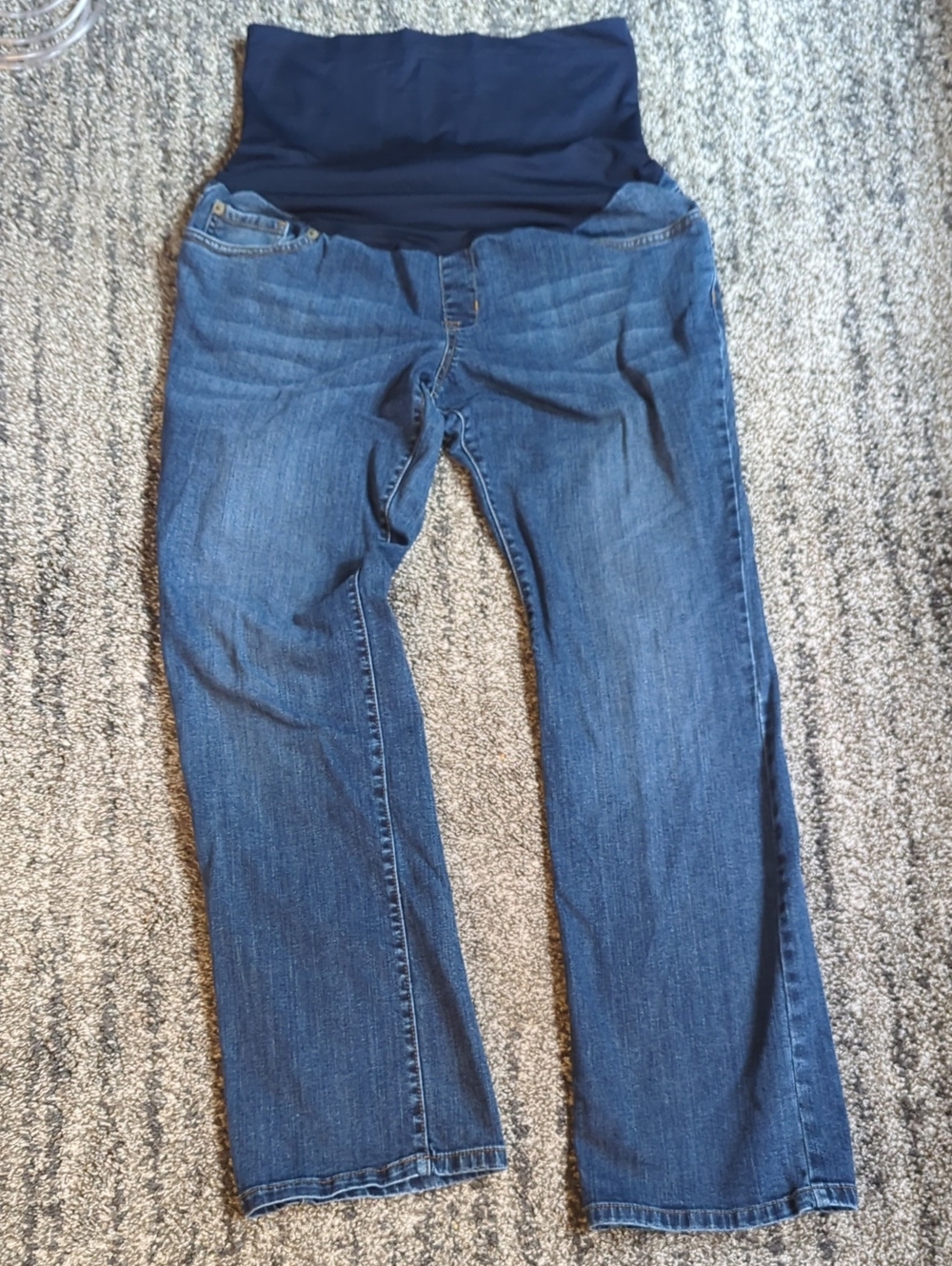 Liz Lange Dark Blue Straight-Leg Maternity Jeans